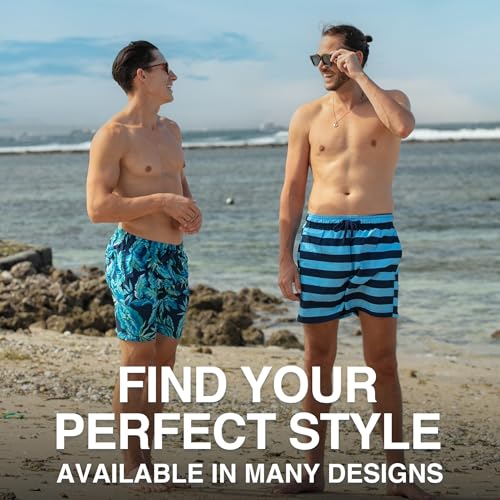 Image of Kanu Surf Men's Troy Stripe Swim Trunks