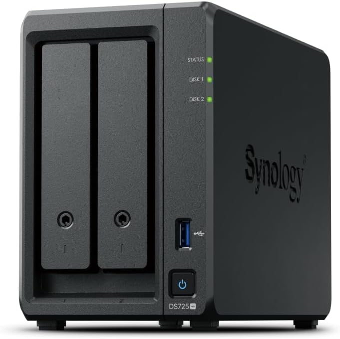 Synology DS725 + Pacote 8TB Western Digital (WD Red Plus 2X 4TB) 2
