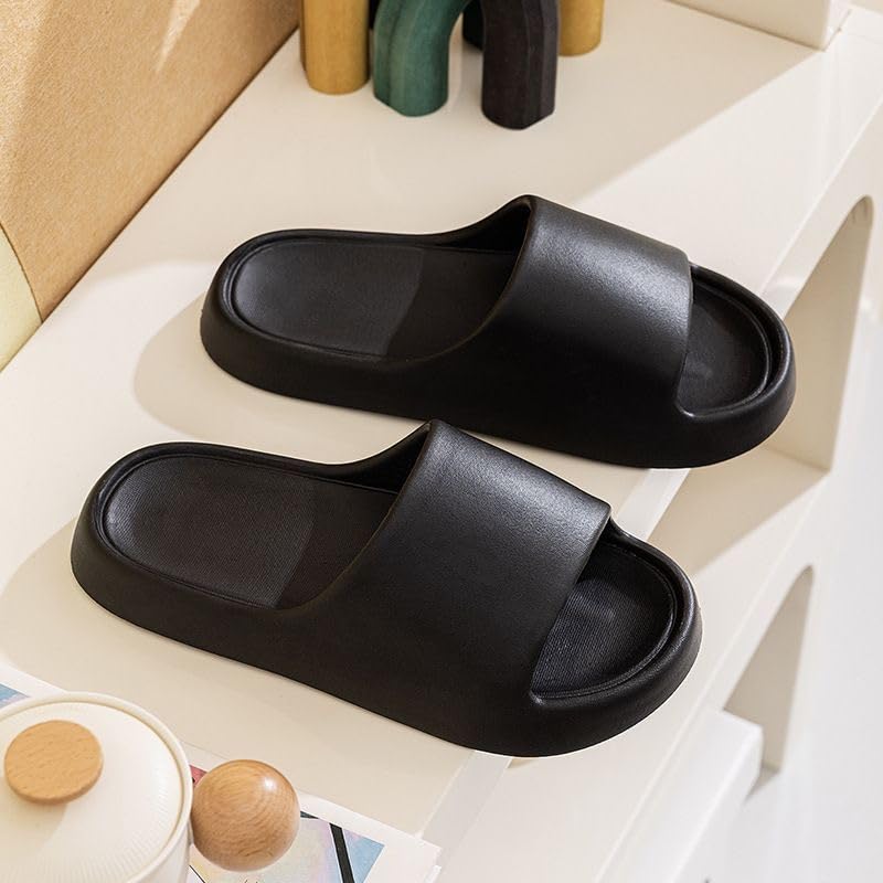 Image of DRUNKEN Slippers For Men Winter Sandals Casual Flats Home Footwear Man Girls Sliders Flip Flops Chappals Ladies Clogs Sleeper Slides Stylish Ortho Soft