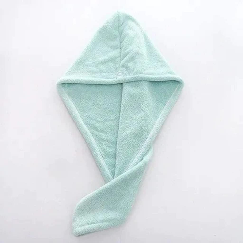 Fuelbyte Hair Towel Wrap for Women-Quick Drying Microfiber Towel for Hair with Elastic Loop for Tying-Super Absorbent Head Towels Wrap for Ladies Hair Turban