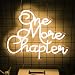 One More Chapter Neon Sign Read Books Neon Light Warm White Letter LED Signs for Wall Read Neon Lights Signs for Bedroom Study Reading Room Library Bookstore Classroom Decor Bookish Gifts