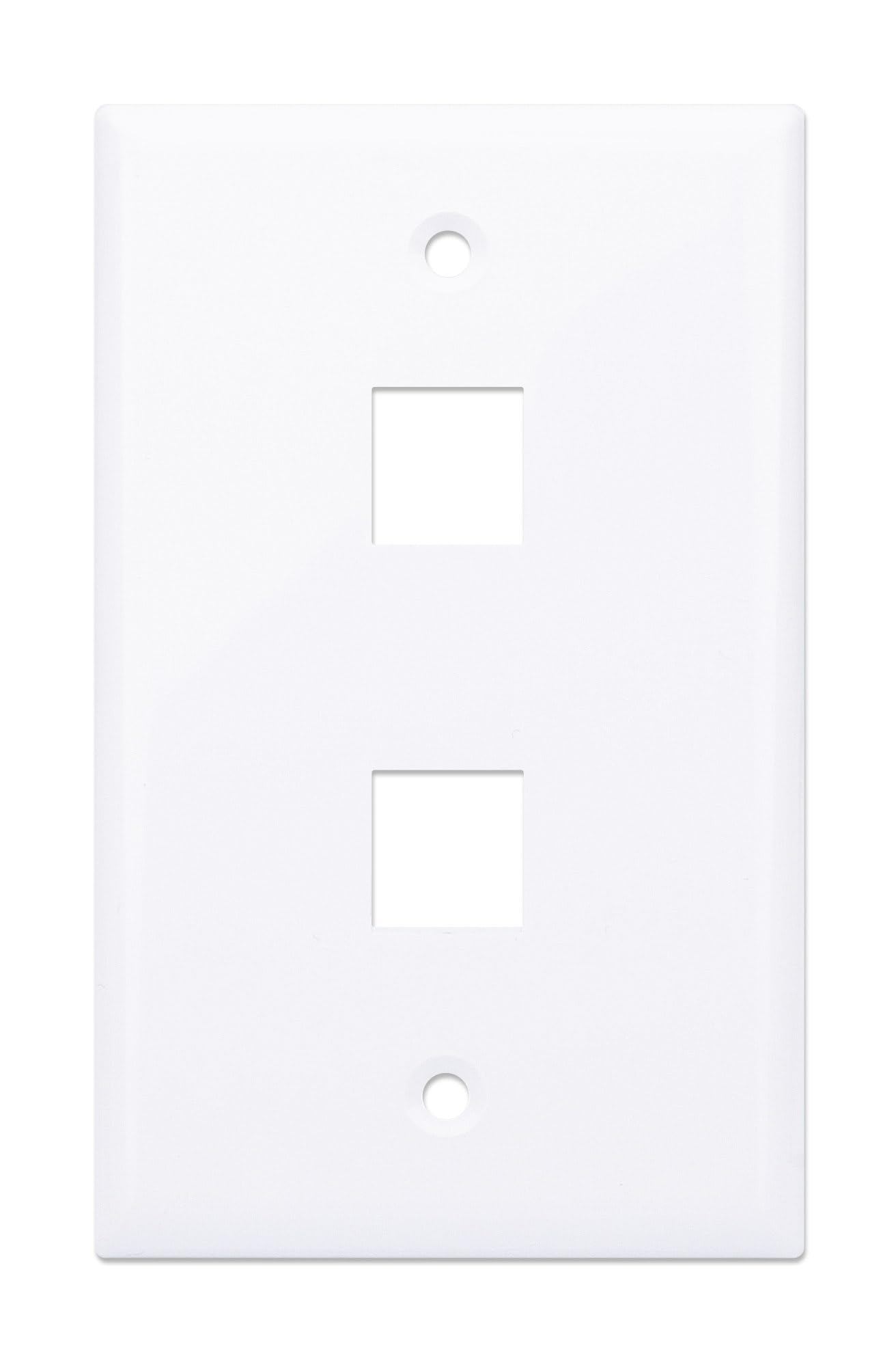 2-OUTLET KEYSTONE WALL PLATE