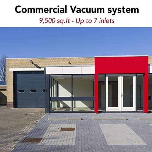Nadair Commercial Central Vacuum System Hybrid Filtration For Air Purification-655 Airwatts Power Unit, 32L Or 8.5Gal, Aluminum #TOP7