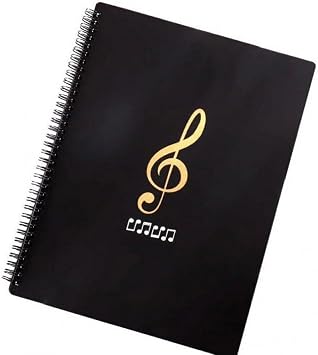 Sheet Music Files Sheet Folder Writable Document File Paper Storage Blank Sheet Organizer A4 Size Spiral Binder Organizer for Music Storage, 30 Sheets/60 Sides