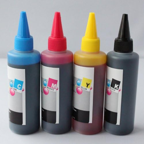 Compatible CISS Refill Ink Bottles(400ml, 100ml Per Color) HP920 920XL for HP All-in-one Printers Officejet 6500 6500 wireless 6500A e-all-in-one e710a 6500A Plus e-all-in-one e710n 7500A wide format e-all-in-one e910a Officejet 6000 6000 wireless 7000 wide format