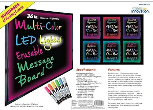 Multi-Color LED Lighted Erasable Message Board