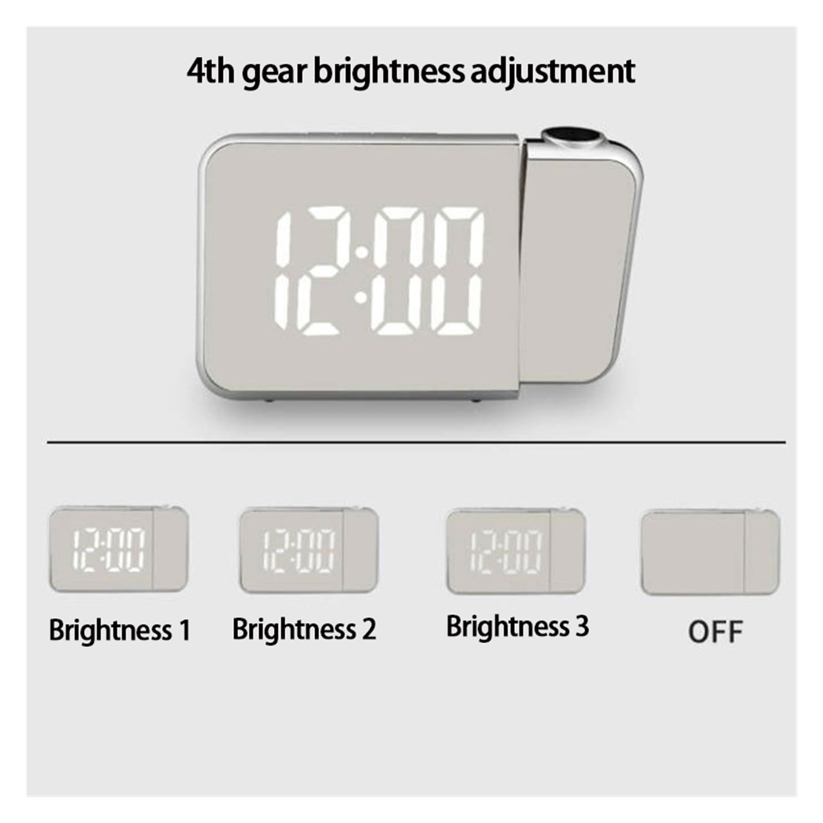 180 ° Drehung LED Digital Projektion Wecker USB Elektronische Decke Projektor for Schlafzimmer Nachttisch Desktop Uhr Klare Projektion(B-Green)