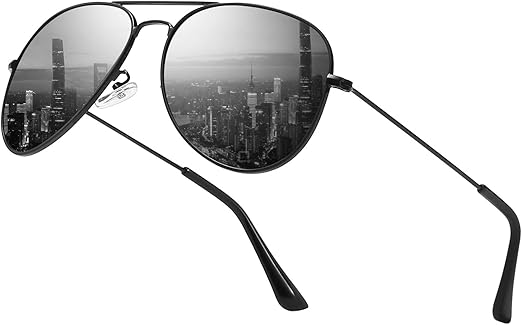 Las gafas de sol Kunchu para hombre y mujer cuentan con un marco de metal retro y lentes polarizadas de alta calidad. Son ideales para actividades al aire libre y vienen en un elegante embalaje con accesorios incluidos.