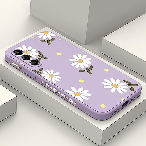LEECG for Samsung Galaxy A17 Case, Slim Soft Liquid Silicone Anti Fingerprint for Galaxy A17 Phone Cover 6.7 inch, Daisy Purple by LEECG - Used condition - US$11.23