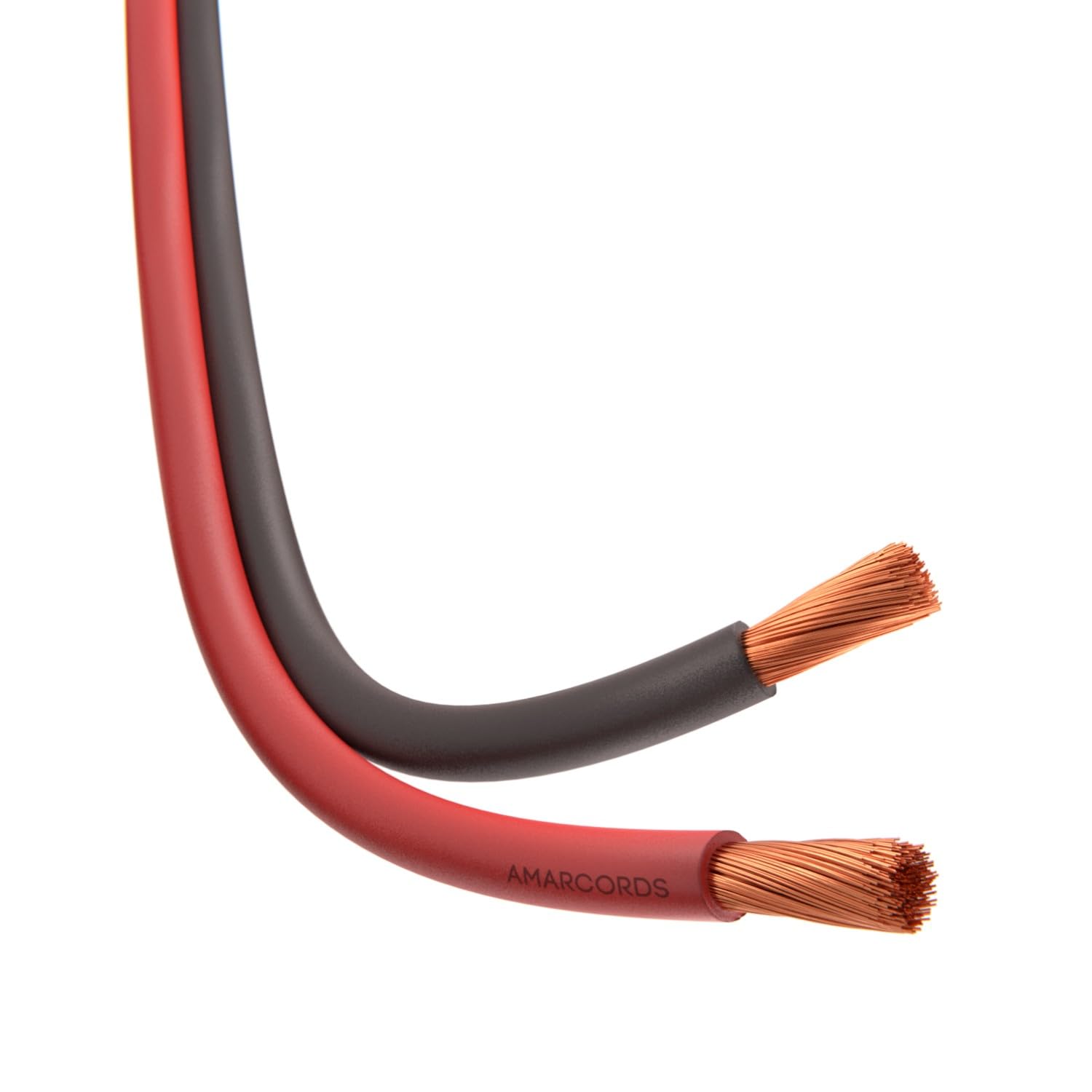 Amarcords - Cavo elettrico piatto bipolare sezione 2x2,5mm colore ROSSO-NERA. Piattina Rosso Nera, 50 metri