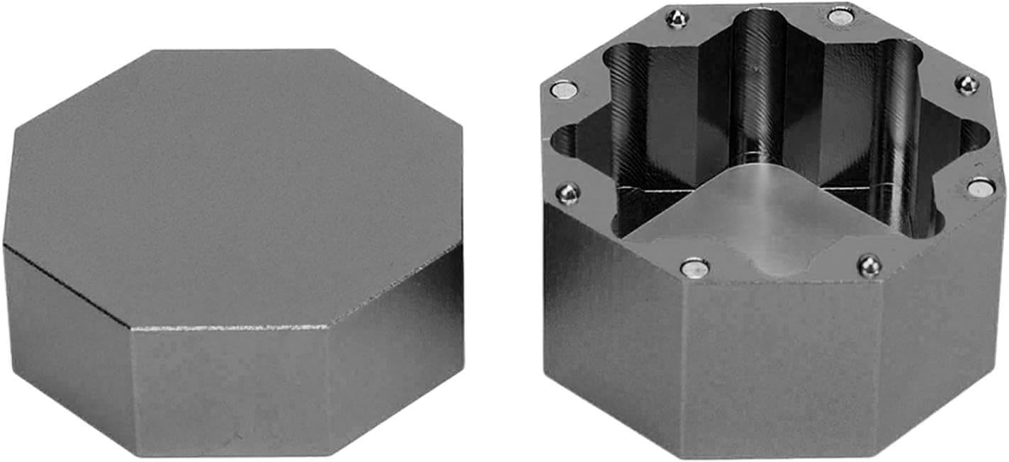 Pool Cue Chalk Holder, Easy to Carry Octagonal Pool Chalk Box Black for Home Billiards Players, Pool Halls, and Tournament Use