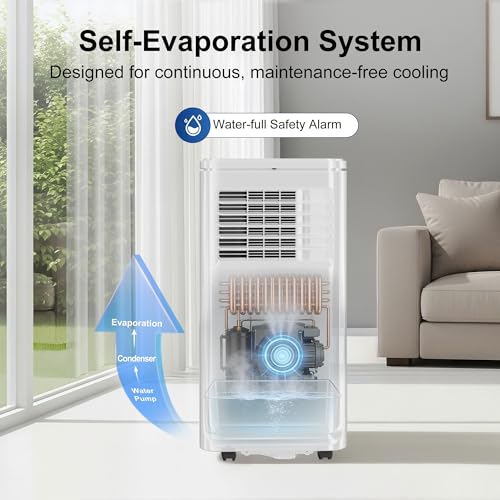 Image of Uthfy 10,000BTU Portable Air Conditioners, 4-in-1 Air Conditioner with Cooling, Fan & Dehumidifier and Sleep, 4 Modes, 24H Timer, Window Kit Included, Portable AC Units for Indoor Room, Bedroom Use