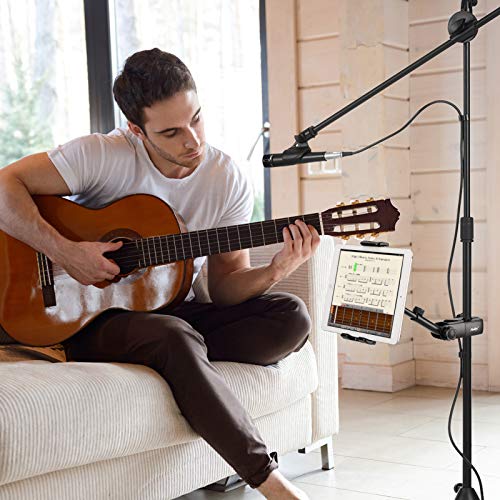 Moukey Tablet Holder For Mic Stand, Adjustable Microphone Music Stand Phone Holder Mount, Compatible With Ipad, Iphone, Android, All 4.7 To 11-Inch Tablets & Smartphones, Mmsph-1 #TOP6
