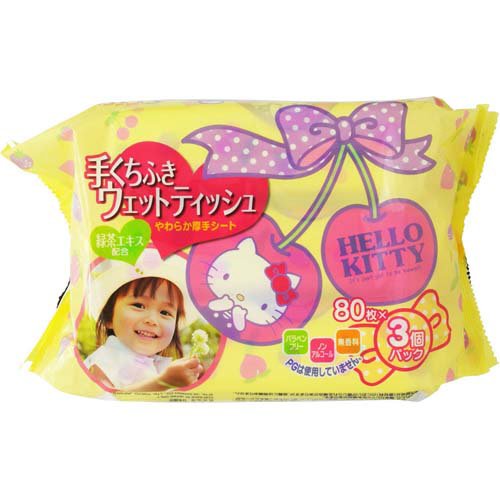 E-045KT手口ふきウェットティッシュ80枚X3
