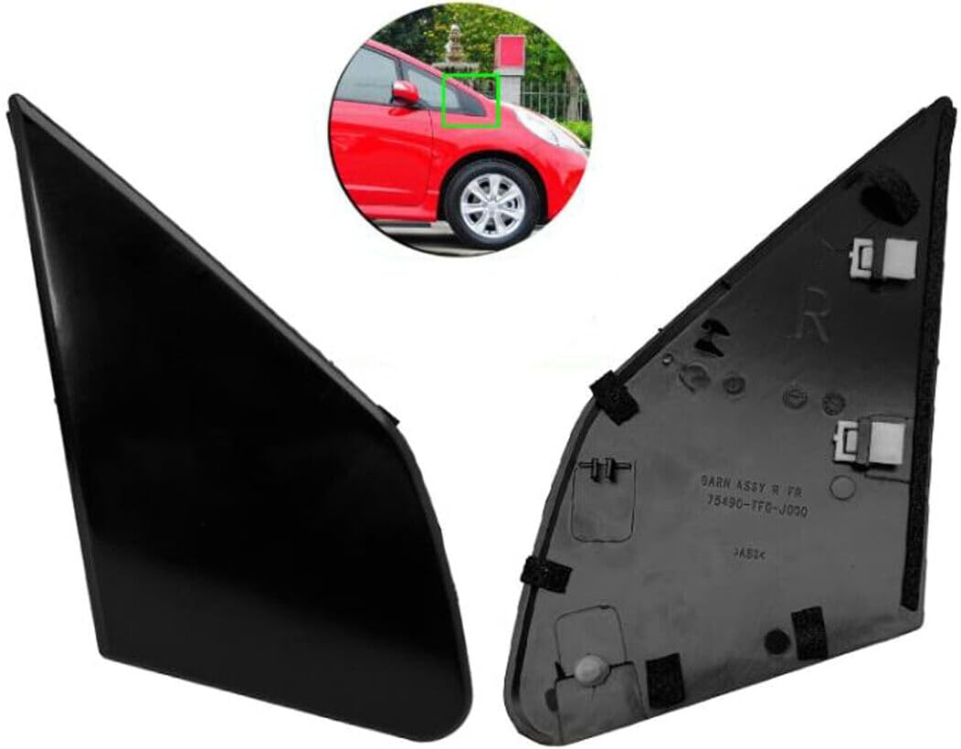 Pair Front Door Garnish Window Glass Plate Cover Trim for Honda Fit 2009 2010 2011 2012 2013