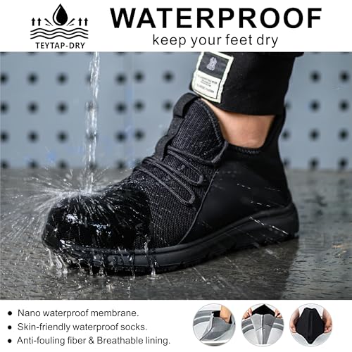 Steel Toe Shoes for Men Women丨Non Slip Waterproof Work Safety Sneakers3