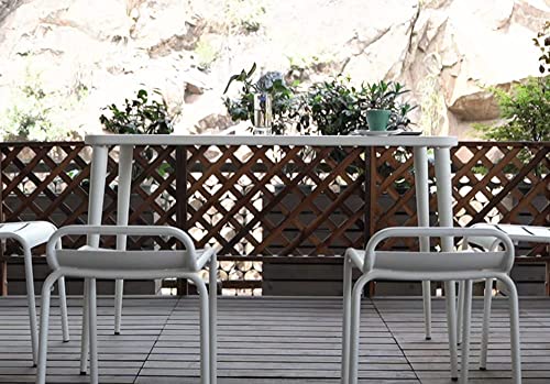 BOKKOLIK Set of 2 Modern Patio Chairs 21inch Height Metal Kitchen Dining Chair with Low Backrest for Outdoor Indoor Sitting Stackable Cafe Chairs for Garden Backyard Lawn