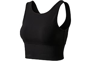 Best Black Tank Tops for Women Cropped: Workout Crop Tank Tops for...