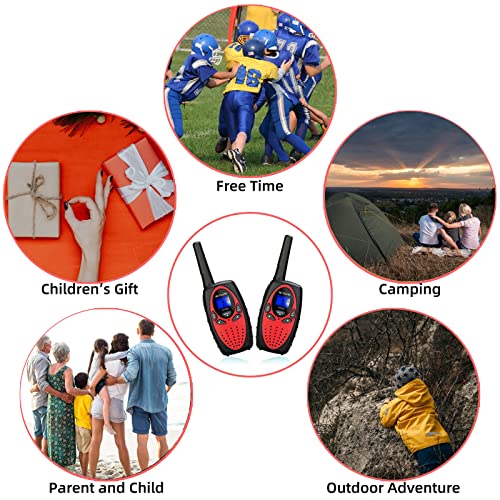 Retevis Rt628 Walkie Talkies Rechargeable With Li-Ion Batteries And Charging Cable,22 Channels Vox,Toys For 3-14 Years Old Boys Girls ,For Outside Adventure(Red, 2 Pack) #TOP3