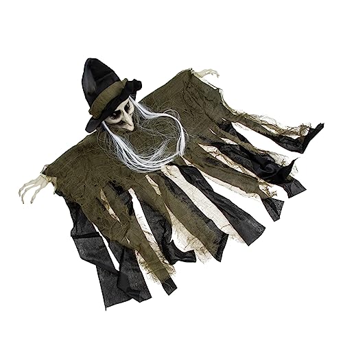 Bruja De Halloween Colgando Fantasma Adornos Colgantes De Fantasmas Decoración De Esqueleto Colgando Fantasmas Decoraciones De Halloween Ornamento Plástico Control De Voz Siniestro