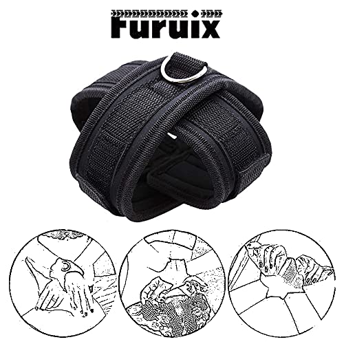 Furuix SMグッズ クロス手錠手枷 手錠 ボンテージ 束縛具 SM 女性とカップル用 大人のおもちゃ ブラック - 画像1