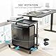 EUREKA ERGONOMIC Höhenverstellbarer Computer Tower Ständer, ATX-Gehäuse CPU Halter PC Ständer, unter Schreibtisch Drucker Cart mit Rollen und Maus Pad, Schwarz