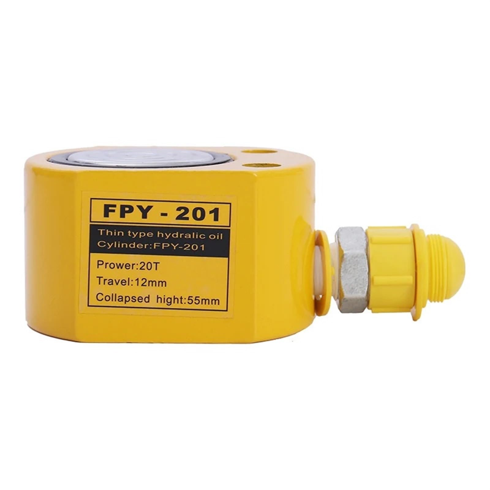CXFCIHFT Thin Type Hydraulic Cylinder FPY-201 Hydraulic Jack with Tonnage of 20T Work Travel of 12mm Without Pump