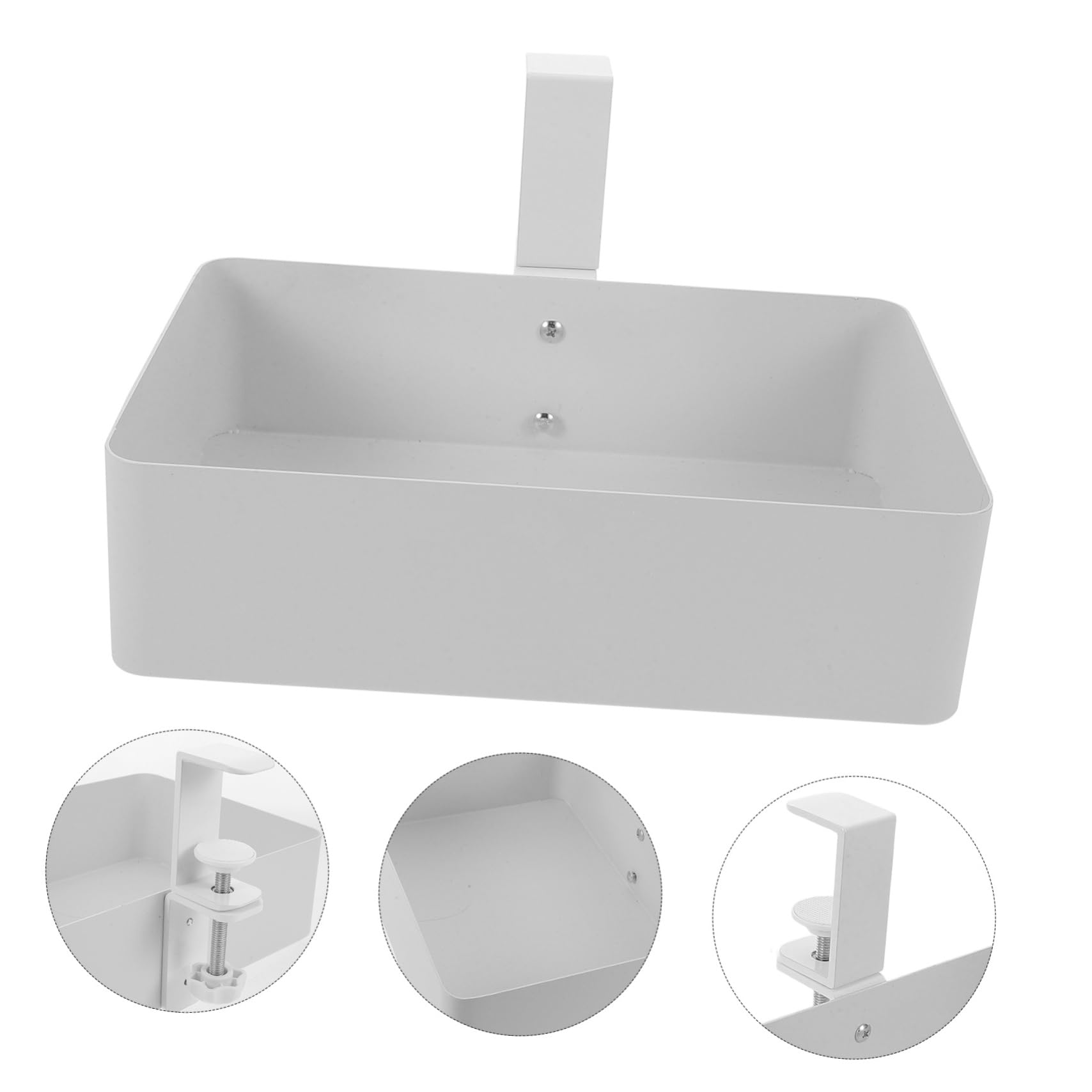 Cestino Porta Oggetti in Metallo Sottile Organizer per Ripiano Sotto la Scrivania Cestino per Piccoli Spazi in Cucina e Bagno Contenitore da Appendere per Organizzazione