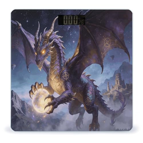Báscula Digital de Baño Fantasy Dragon con Pantalla LCD miniatura 1