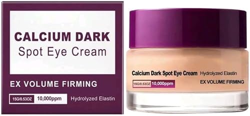 Calcium Dark Spot Eye Cream, EX Volume Firming, 15g | Hydrolyzed Elastin, 10,000ppm Concentration, Firms Loose Eye Skin, Fast-Absorbing Formula, Nightly Skincare Use