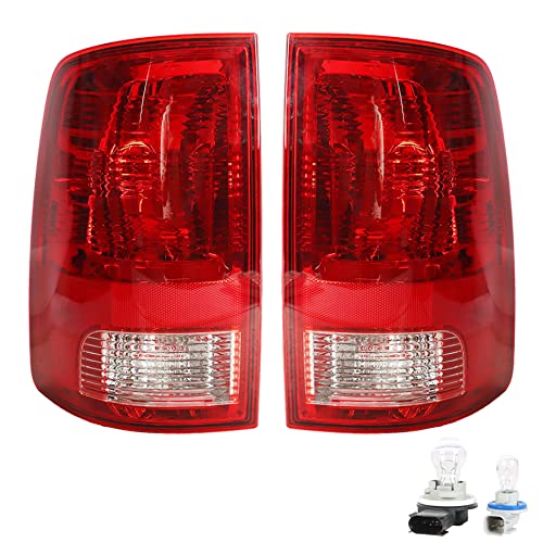 GENRICS Tail Light Assembly Driver and Passenger Side Replacement for 2009-2018 Ram Pickup Truck 55277415AF 55277414AF Taillights Assembly 1500 2500 3500