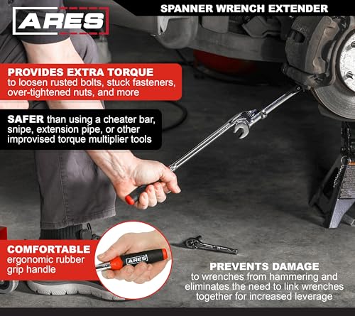 Image of ARES 33013 - 15-Inch Spanner Wrench Extender - Offers Extra Torque to Remove Rusted or Over-Tightened Fasteners - Fits Wide Variety of Wrenches - Safer than Cheater Bars