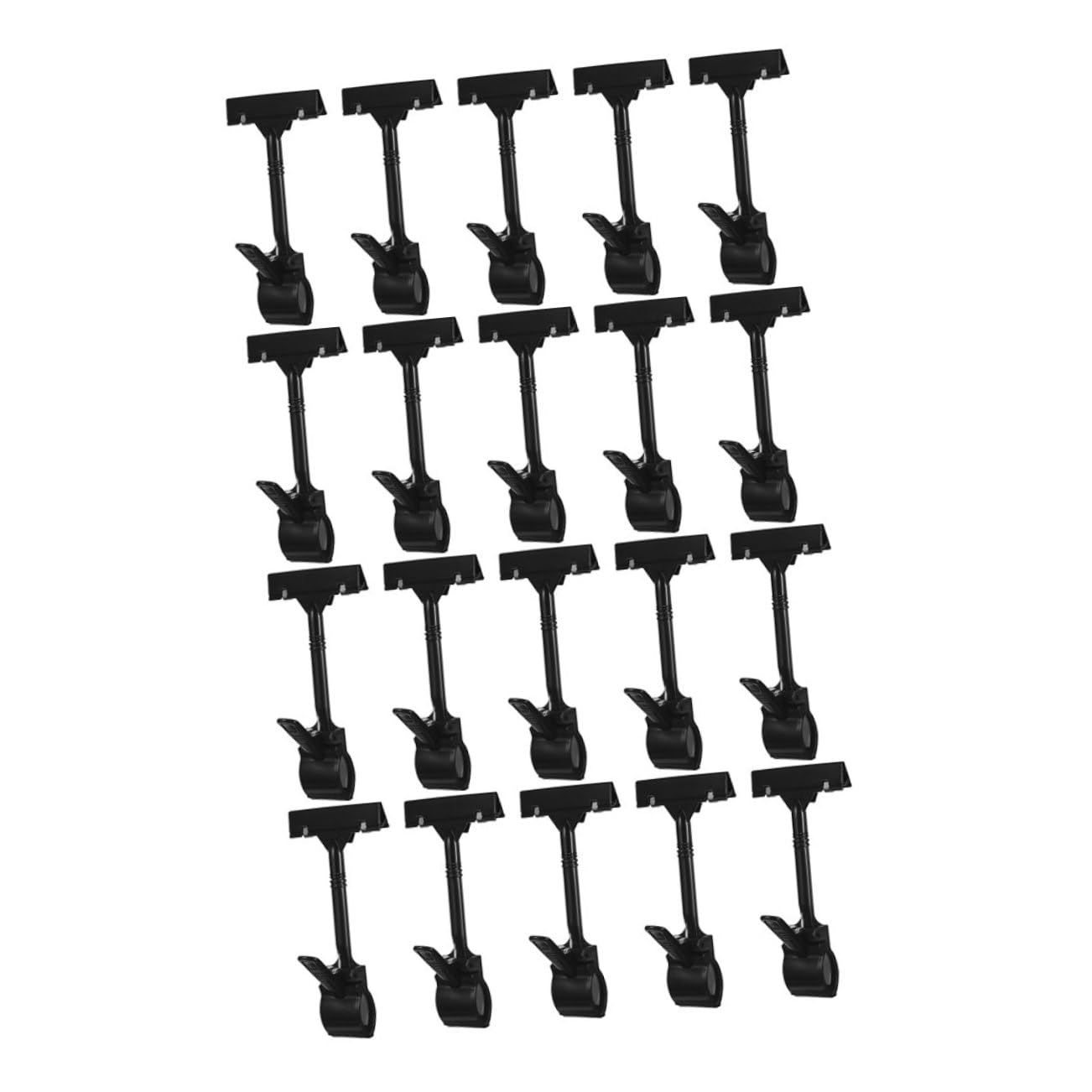 GALPADA 20pezzi Clip per Supporto Cartellino Prezzo Clip in Plastica Robusta per Cartellini Supporto Girevole per Etichette Sicura per Esposizione Uso Versatile per Supermercati e Negozi