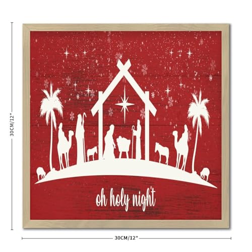 Décoration murale Jésus de haute qualité avec cadre en bois naturel - 4