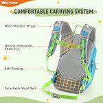 SKYSPER Kid Backpack for Boys Girls Kids Travel Backpack Day Pack for Outdoor Day Trips Kids 16" tall(Cyan) - Image 3