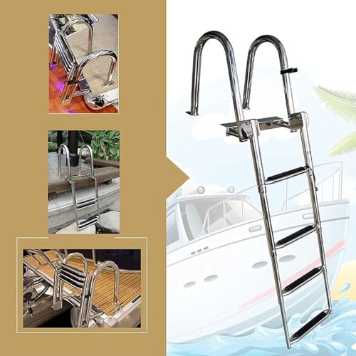 Escalera para piscina exterior 4 peldaños antideslizante miniatura 5