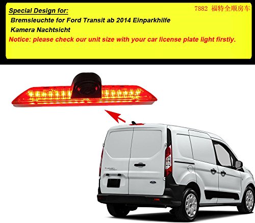 Image of HD Car Third Roof Top Mount Brake Lamp Camera Brake Light Rear View Backup Camera for Transit ab 2014-2015 Ford Transit Tourneo Custom Jumbo Kasten V363 F150 F250 F350 V636 MK8 2012-2020