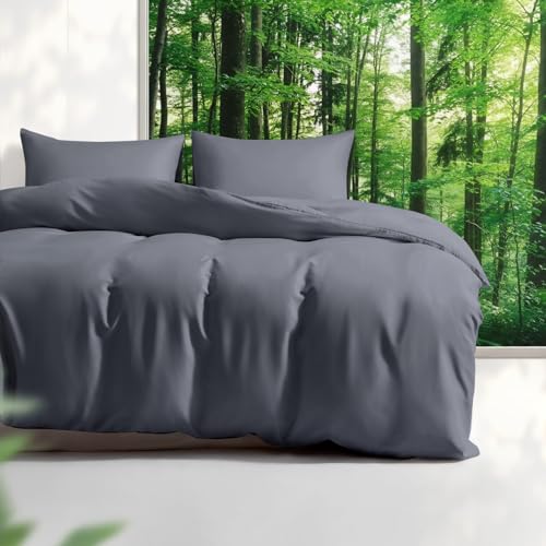 Effortless Living Tencel Blend Duvet Cover - Jet Black