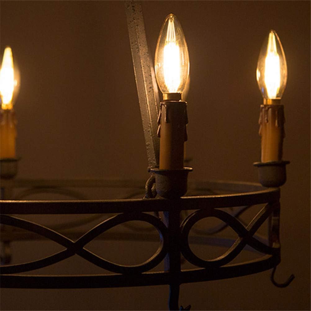 Bombilla De Filamento E14 Edison, 2200k / C35 / 4w Amber Tint Cdle Lamp Bombillas De Filamento Led Retro, Iluminación Decorativa Regulable para El Hogar, 10pcs