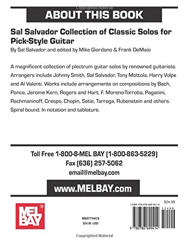 Sal Salvador Collection of Classic Solos for Pick-Style Gtr