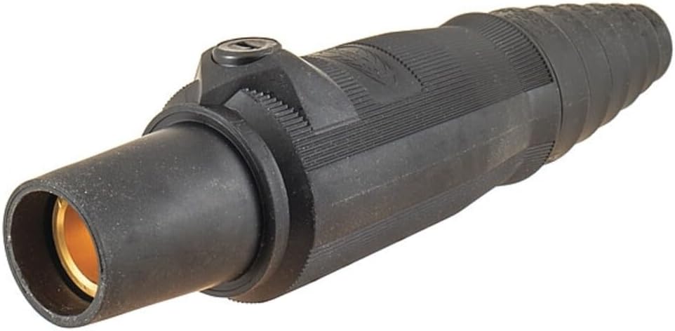 Hubbell Wiring Systems HBL400FBK TPE Single Pole Female Plug, 400 Amp, 600VAC/250VDC, 2/0-4/0 Cable Size, Black