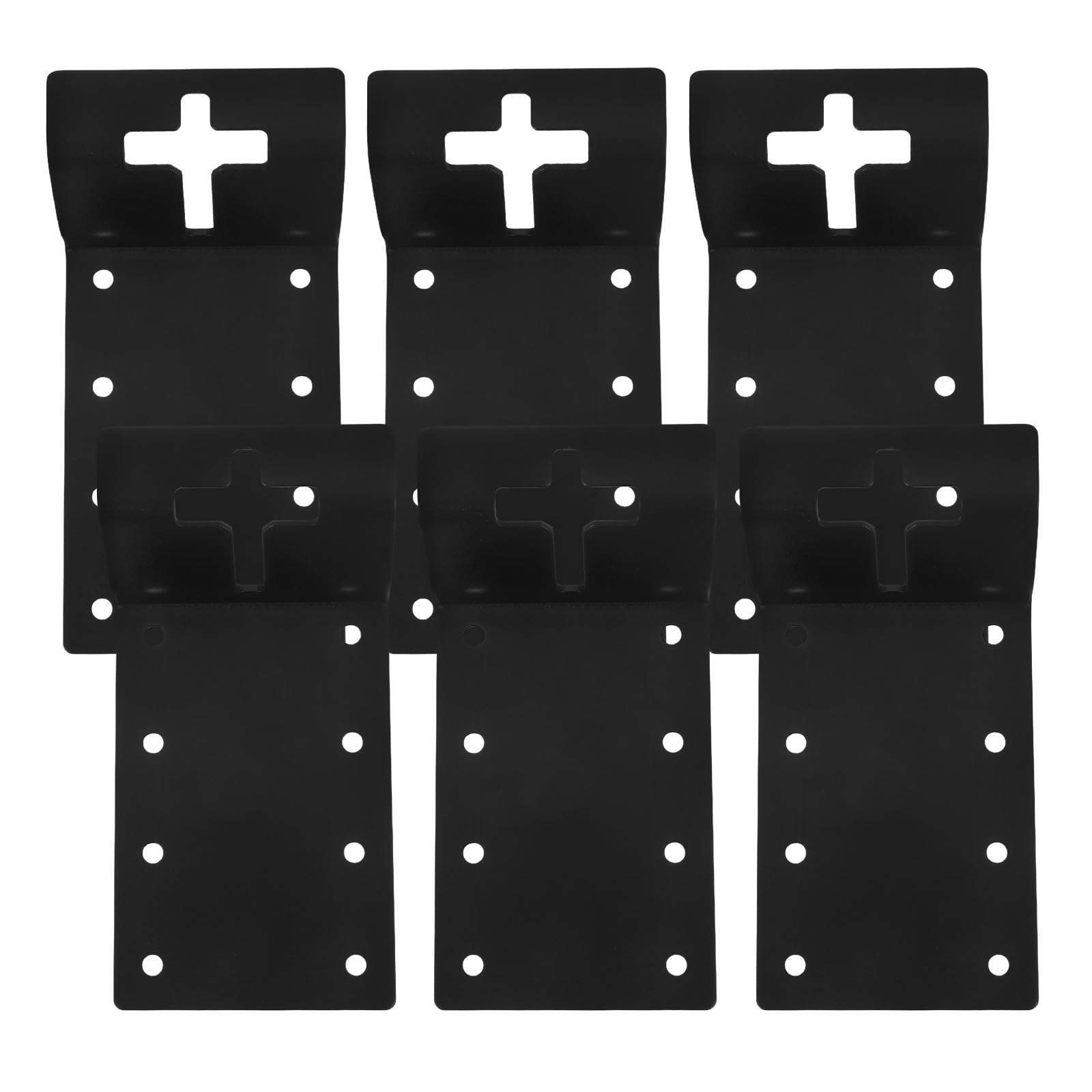 6 Piezas Soporte para Poste T de Aluminio Negro