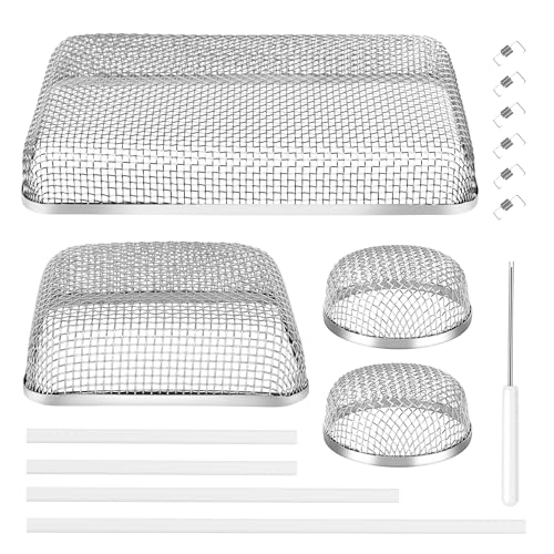 Image of TONDA RV Furnace Vent Screen, Bug Screens Heater Vent Cover for Camper with Installation Tool and Silicone Rubber, 4 Pack, Stainless Steel
