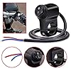 Biqing Interrupteur Marche/arrêt du Guidon,Universal 12V Moto Interrupteur de Guidon 22mm Métal étanche Guidon Phare de Moto Antibrouillard Interrupteur Marche/Arrê(Noir)
