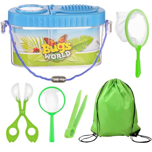 6 piezas de atrapador de insectos para niños, herramienta de observación de exploración de la naturaleza, kit de exploración de hábitat de insectos, kit de captura de insectos para niños de 3 a 8 años