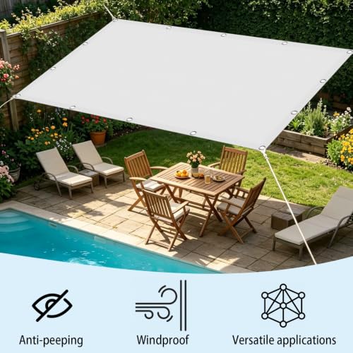 Sombra vela con bloqueo UV 95% impermeable para proteger pérgolas 5