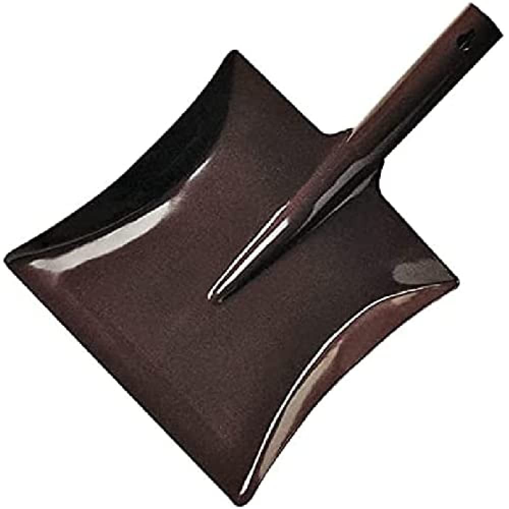 Amig - Recogedor Manual de Pala Cuadrada Mod.4 Metálico de Acero Acabado en Marrón - Resistente y Duradero Limpieza de Polvo, Basura, Ceniza u Hojas - Medidas: 200 x 215 mm