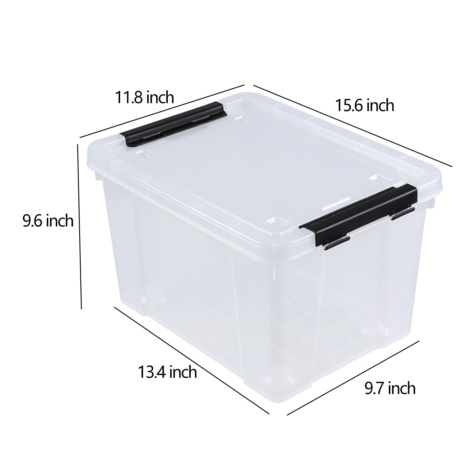 Amazon｜Pekky (ペッキー) 22クォート 透明プラスチック収納ボックス