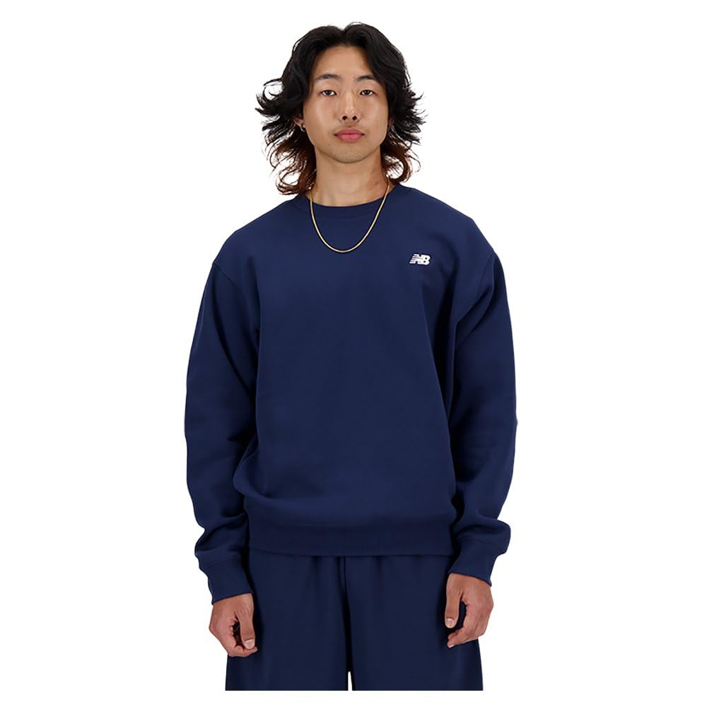New Balance Men's Sport Essentials Fleece Crew Sweatshirt, Nb Navy, S