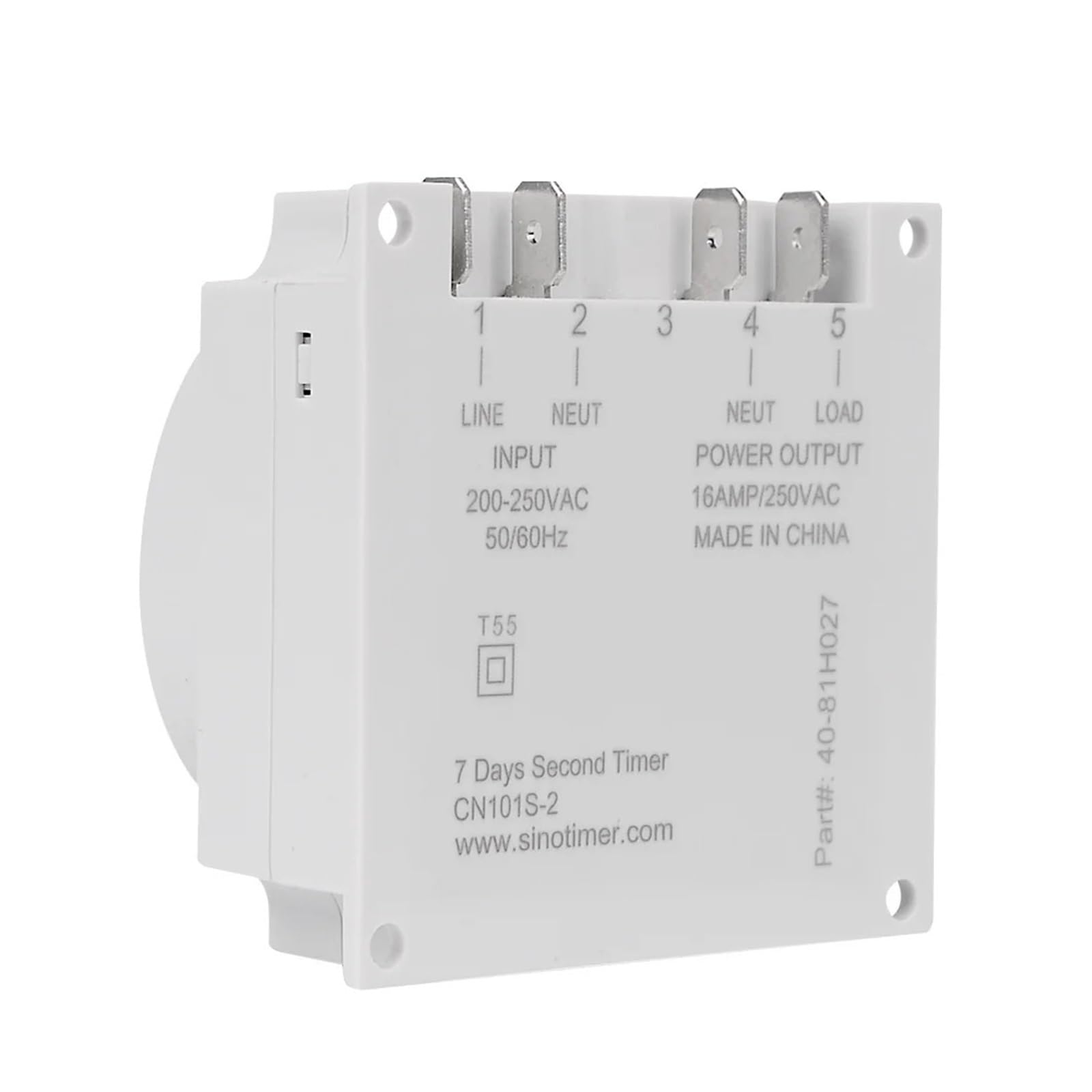 CN101S 220V 110V 12V 5V 24V Temporizador Digital L/C/D Relé de Tiempo programable semanal de 7 días con Cuenta Regresiva de intervalo de 1 Segundo(with 4 Wires 5V)